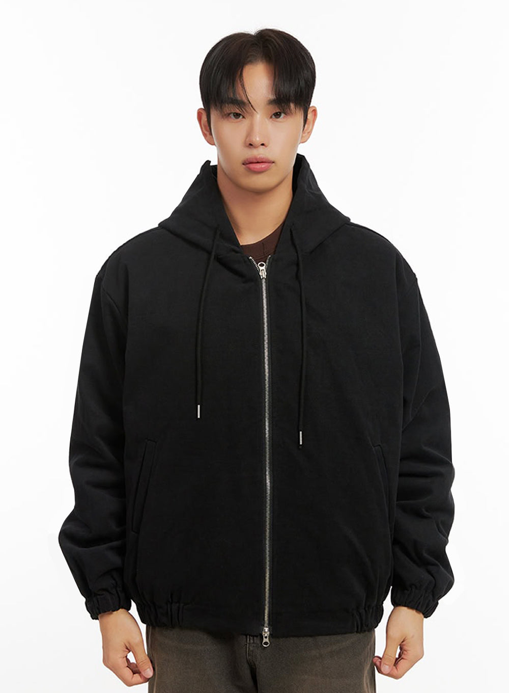 Men's Cotton Hooded Zip-Up Jumper ID413