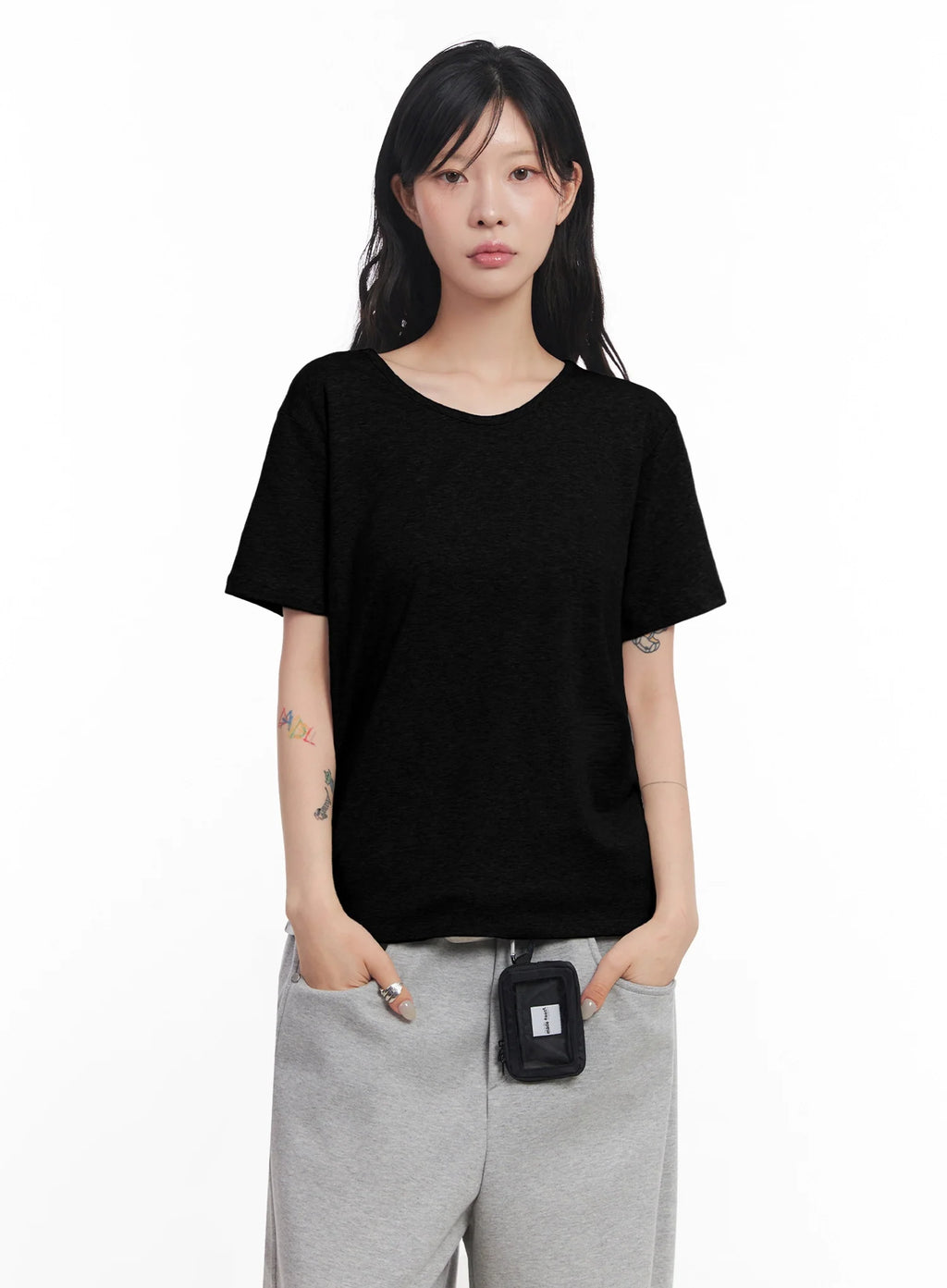 U-Neck Loose-Fit T-Shirt IC503