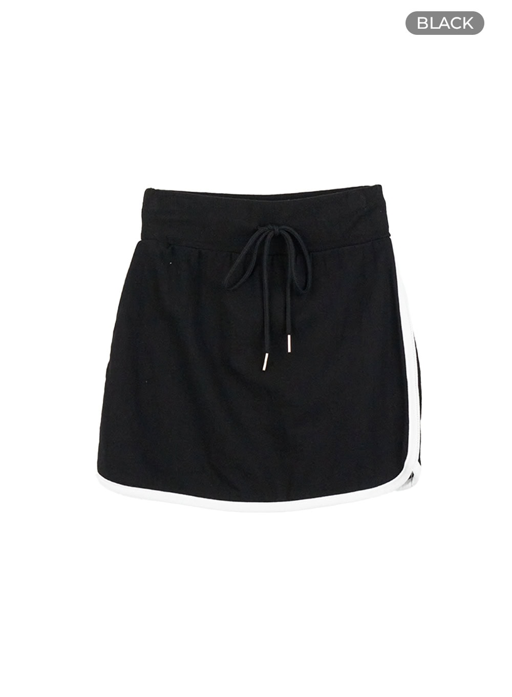 Cotton Banded Track Mini Skirt IS427