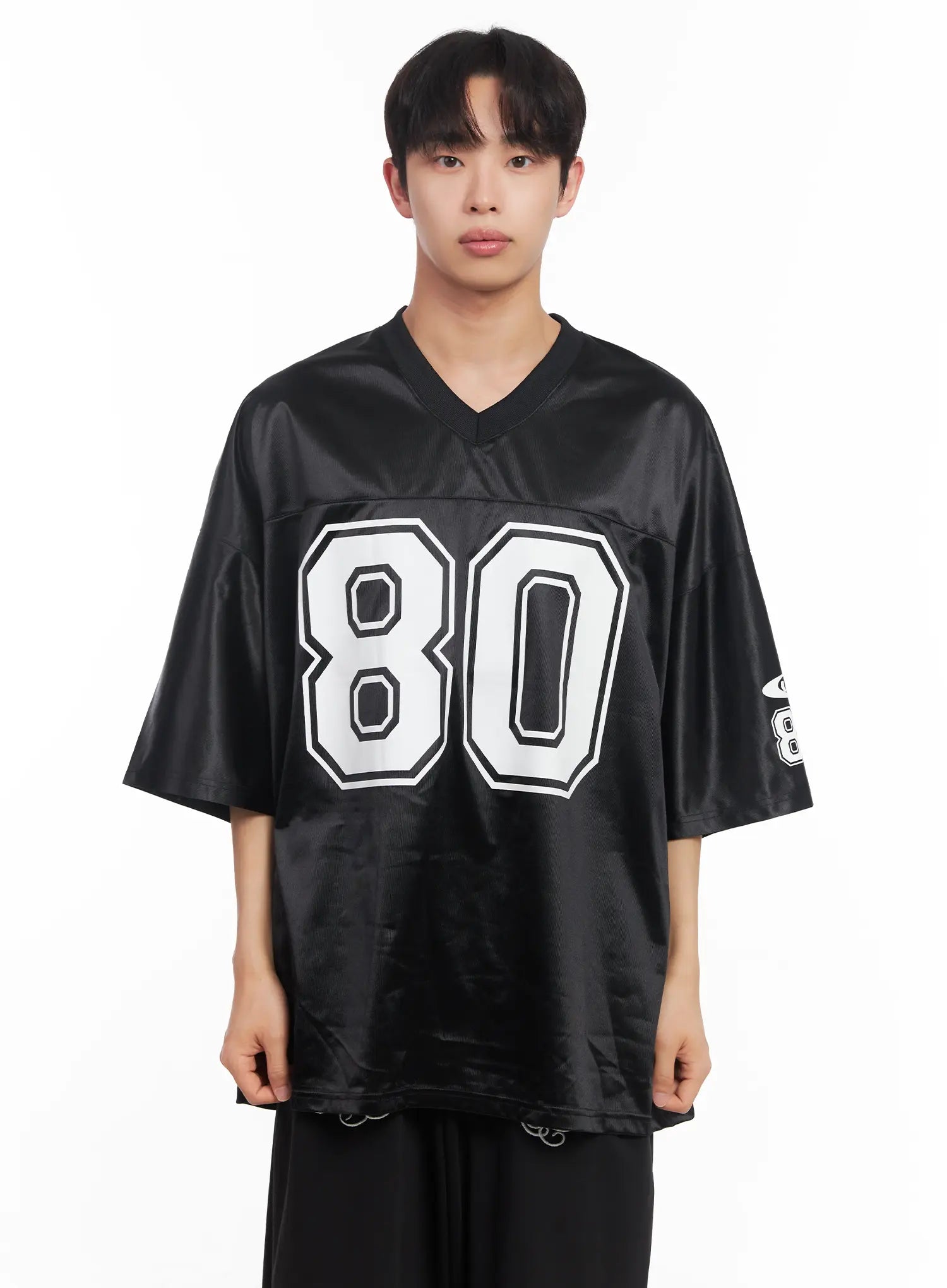 Men's Oversized V-Neck Jersey IU518