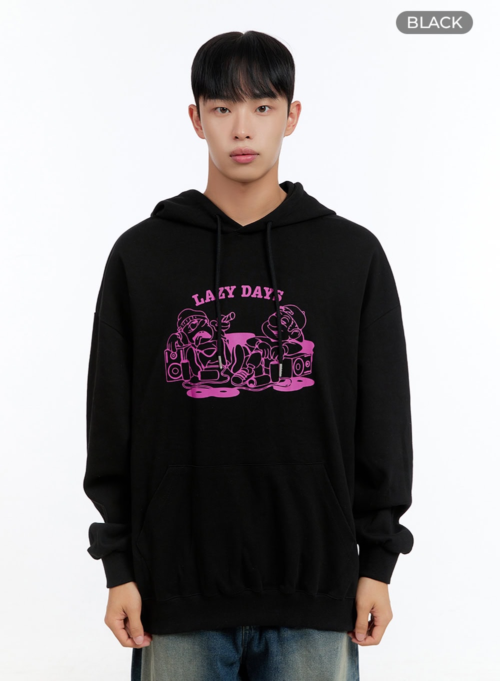 Men's Graphic Hooded Sweatshirt IS412