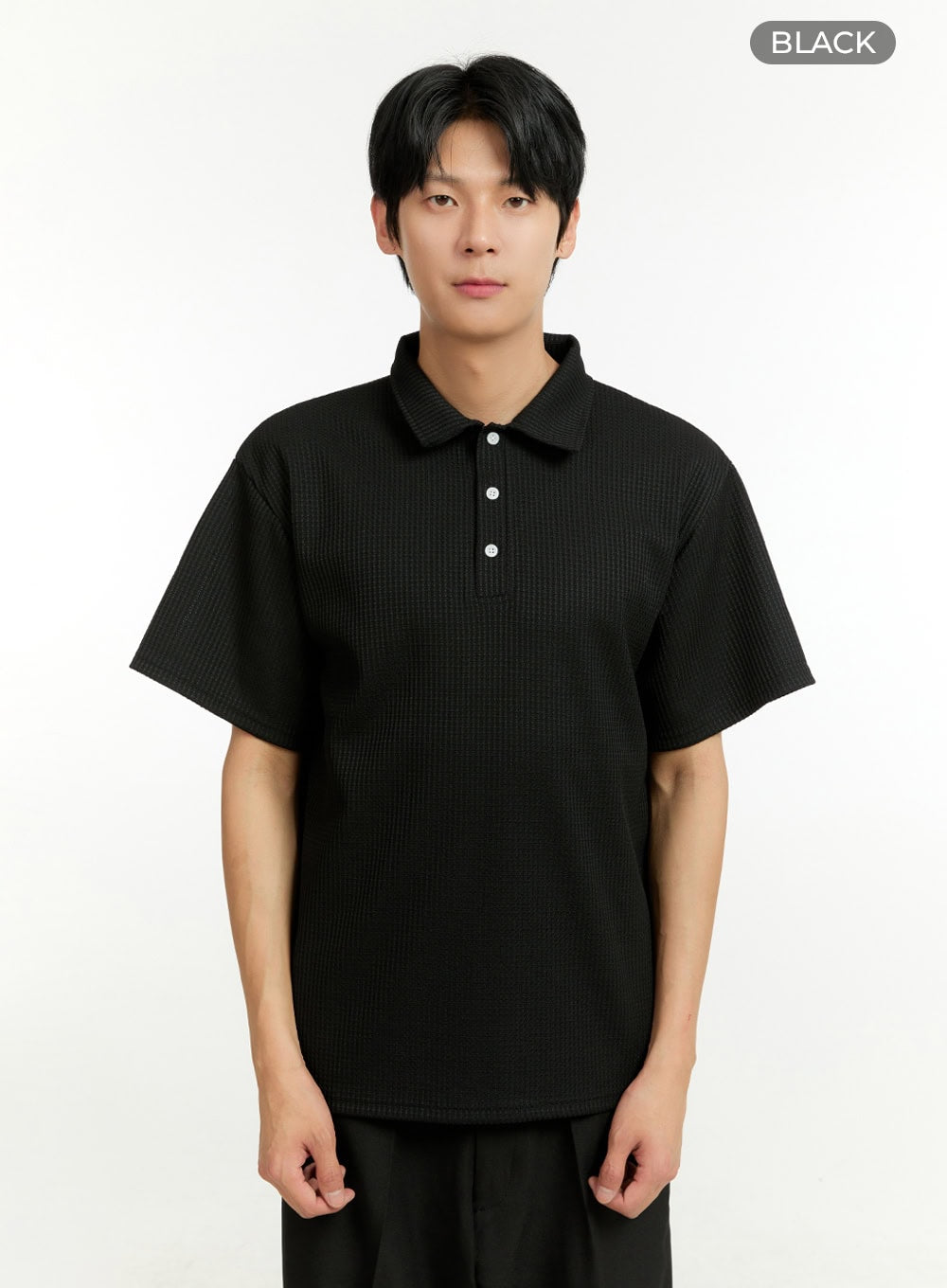 Men's Textured Polo T-Shirt IL412