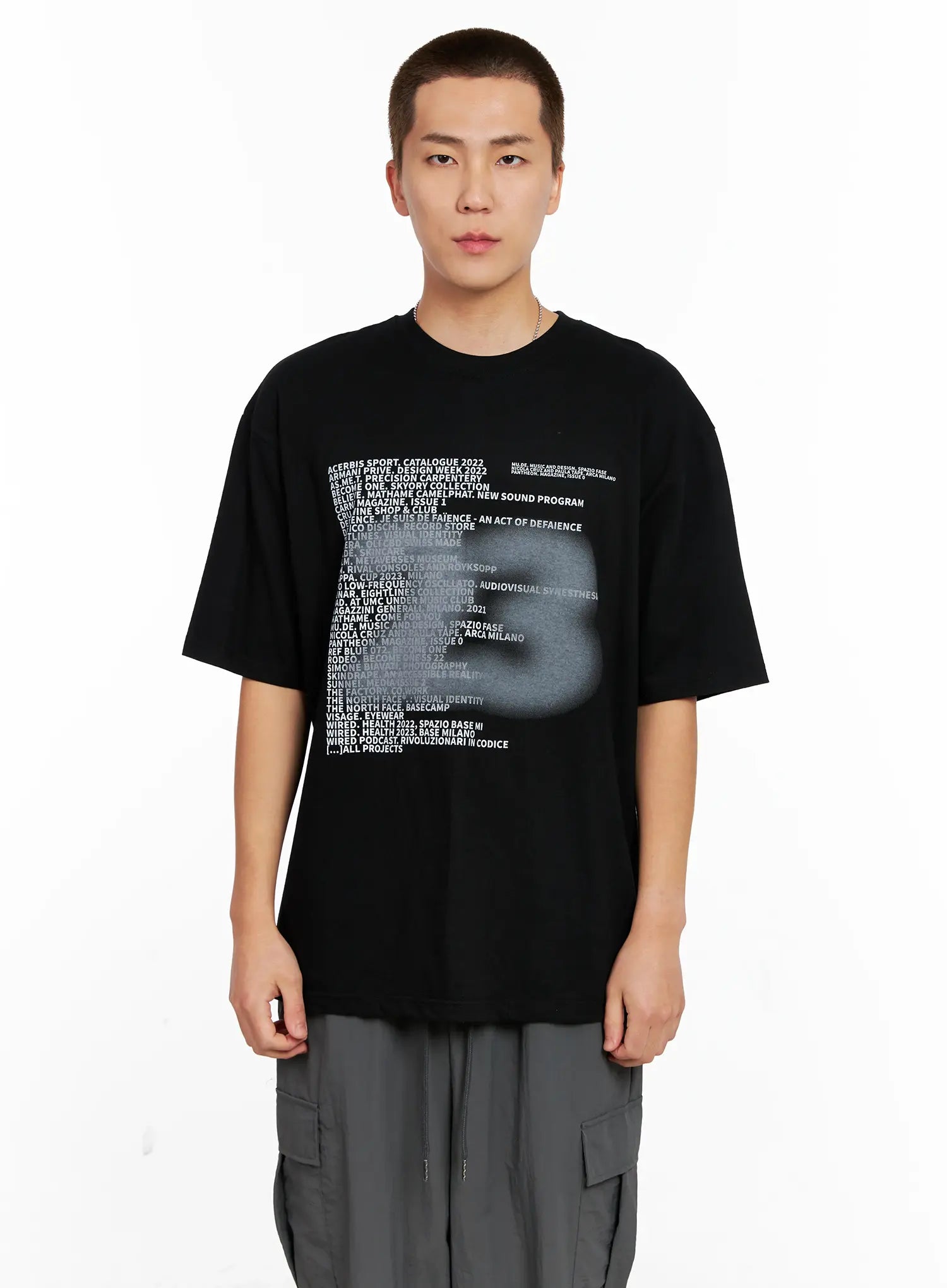 Men's Graphic Spray-Print Tee IG508