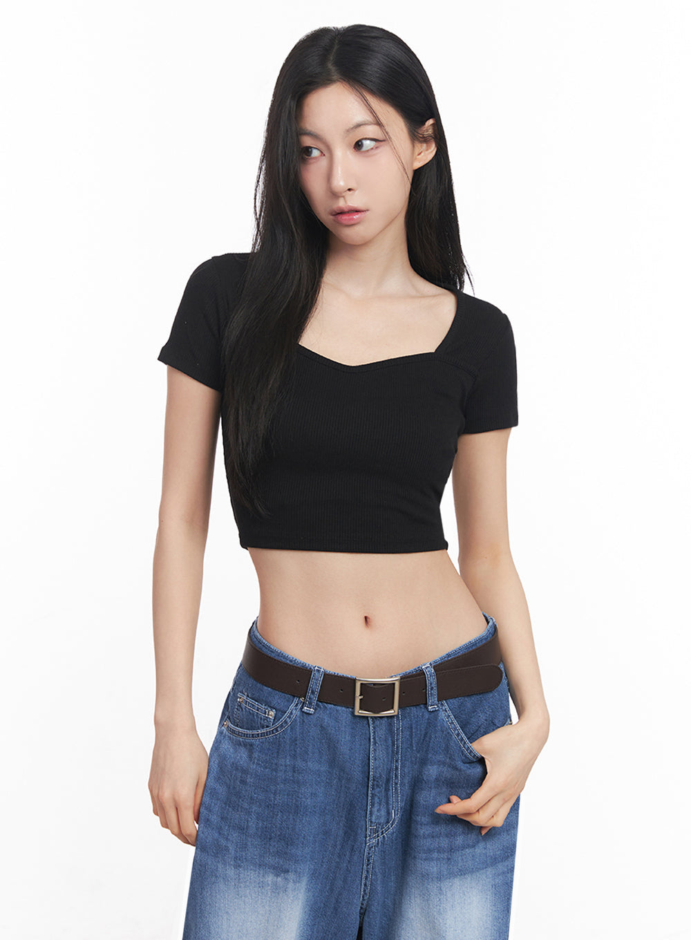 Heart-Neck Crop Top IY516