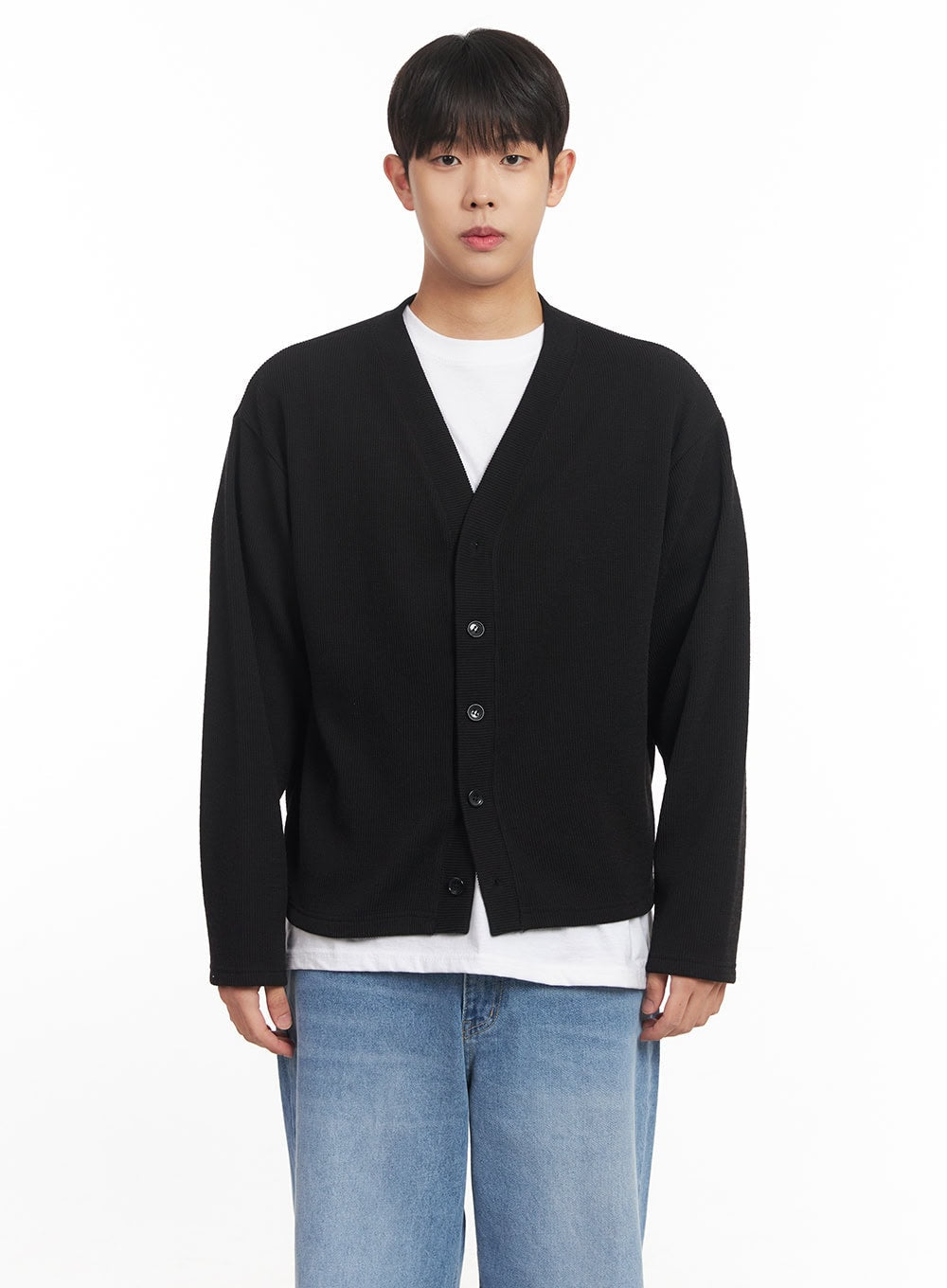 Men's V-Neck Buttoned Cardigan IM527