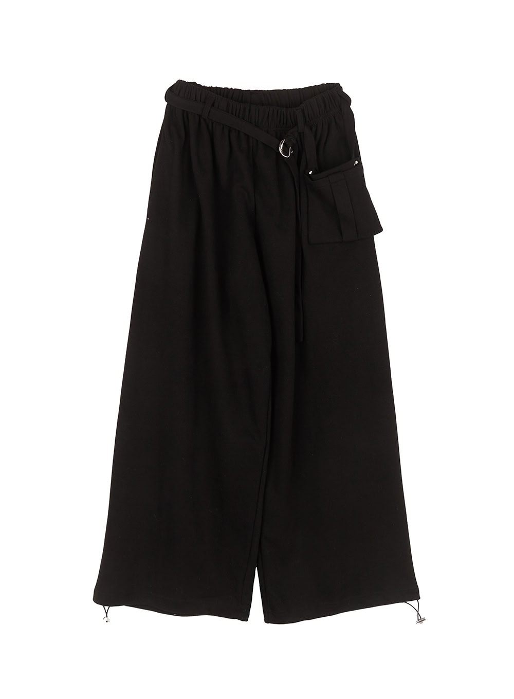 Pintuck Belt Wide-Leg Sweatpants IM528