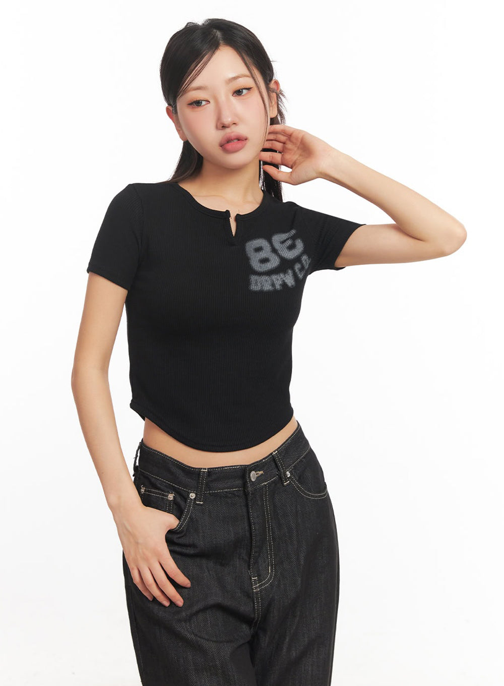 Tomboy Graphic Crop Top IA524