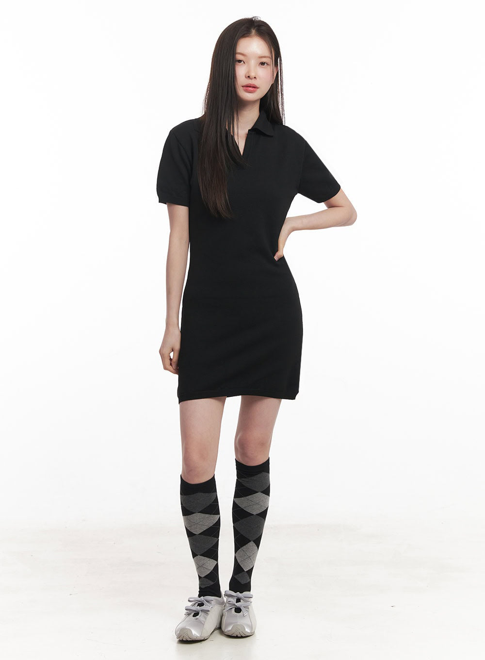 Collared Slim Mini Dress IY509