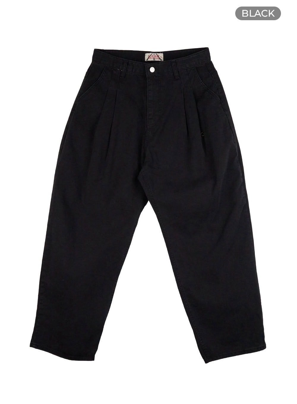 Men's Pintucked Wide Fit Pants IO417