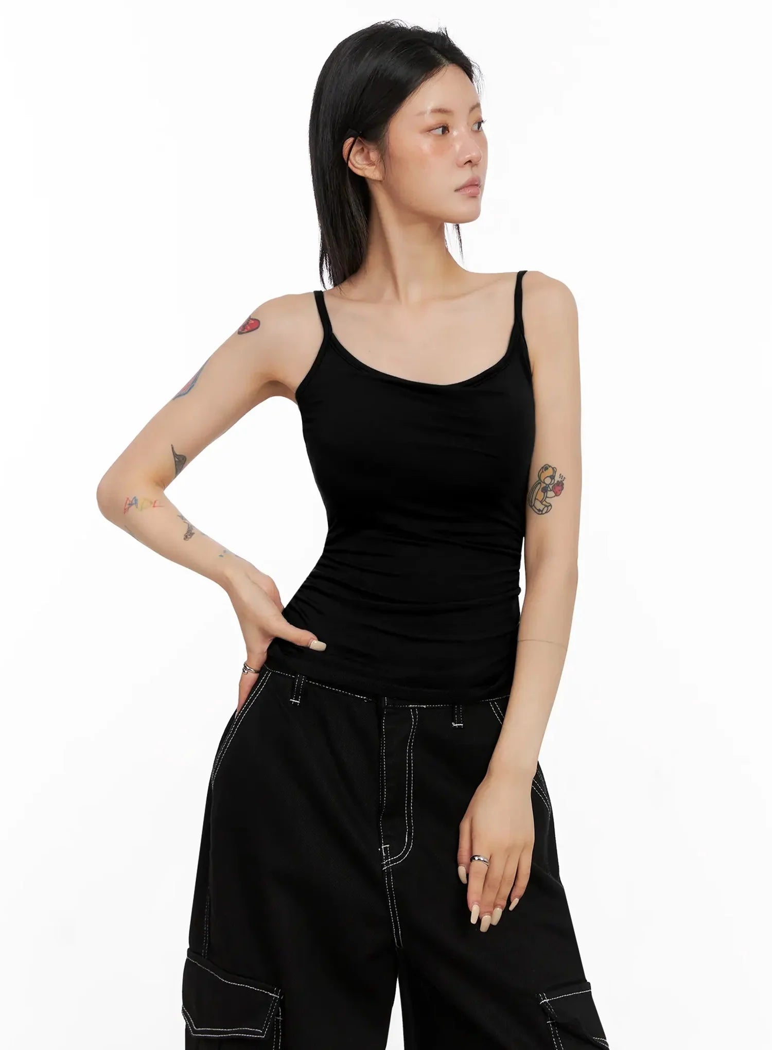 Ruche Detail Tank Top IS515