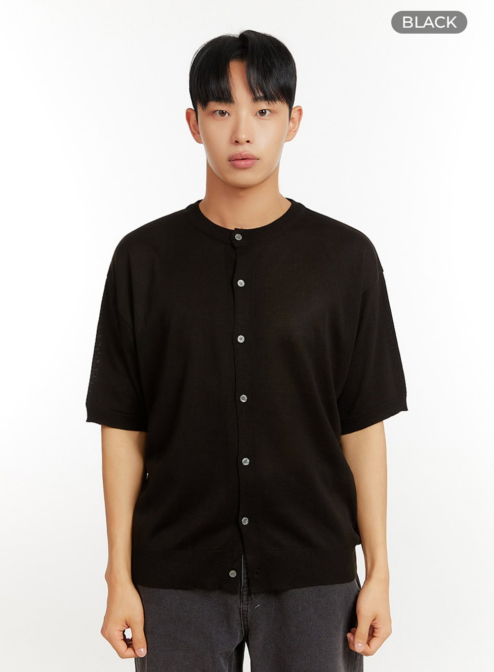 Men's Button Knit Shirt IU426