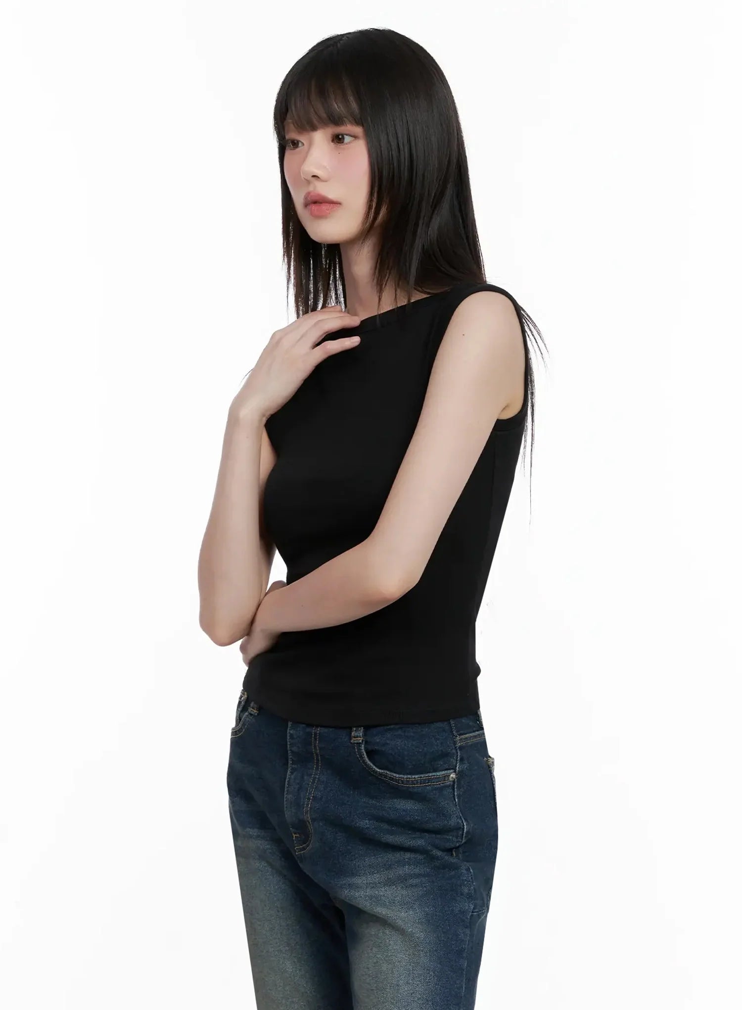 Green Ribbed Knit Top IL531