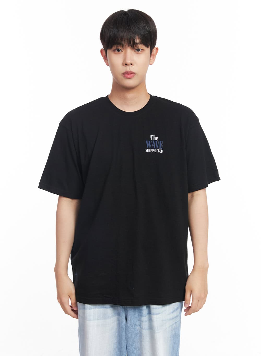 Men's Loose-Fit Wave Graphic T-Shirt IY522