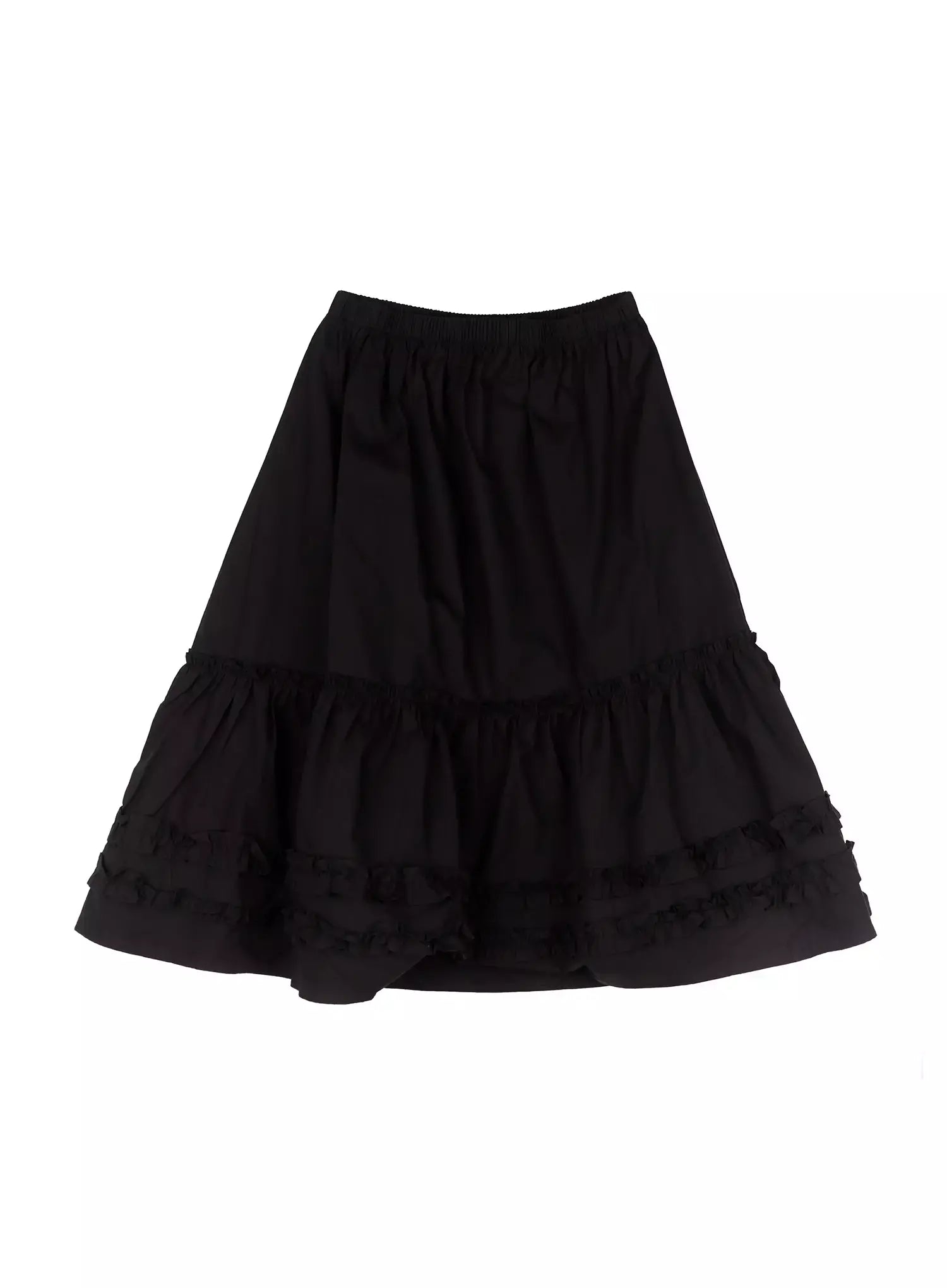 Ruffle Layered Midi Skirt IG527