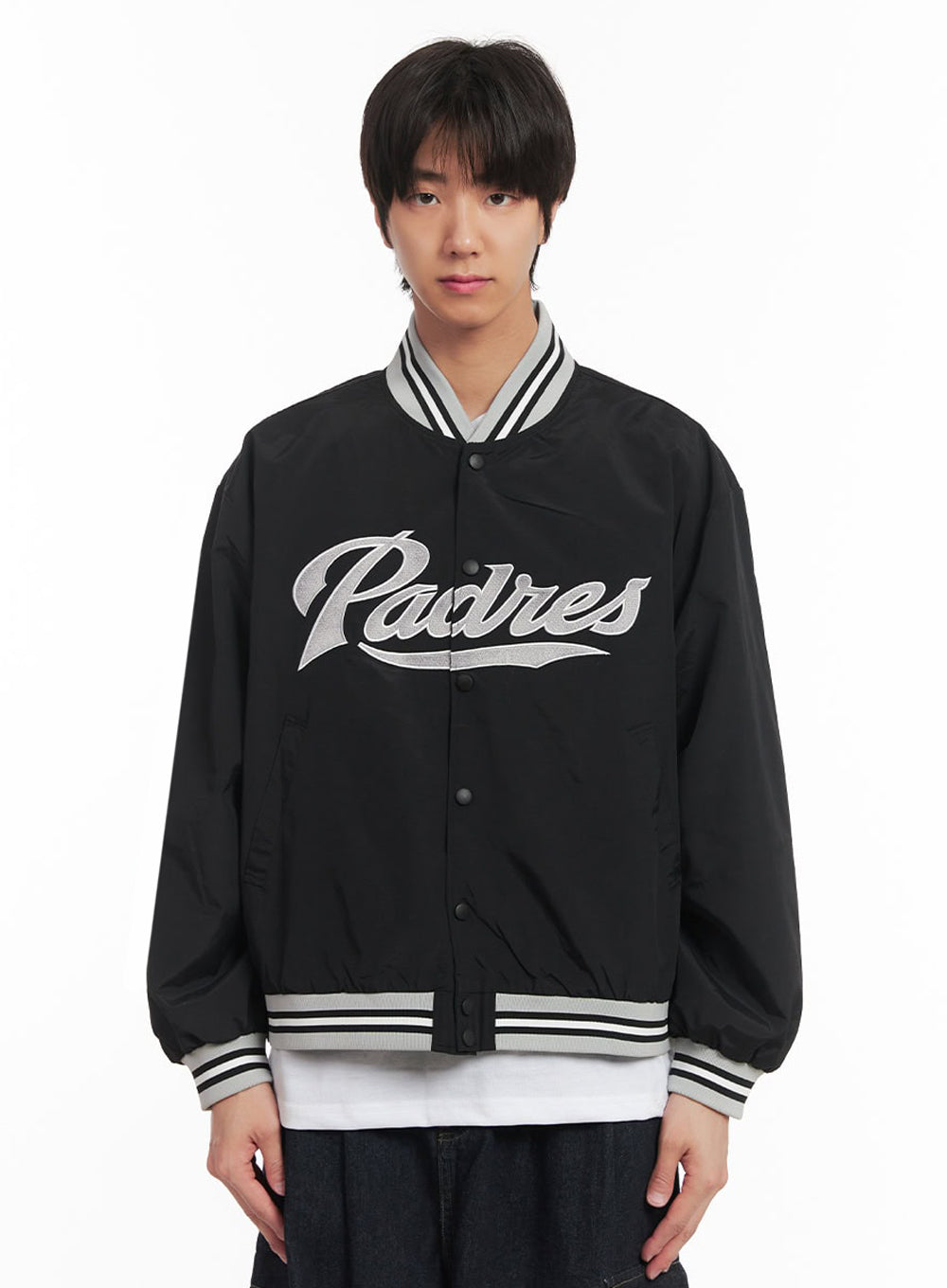 Men's Embroidered Windbreaker Varsity Jacket IA511