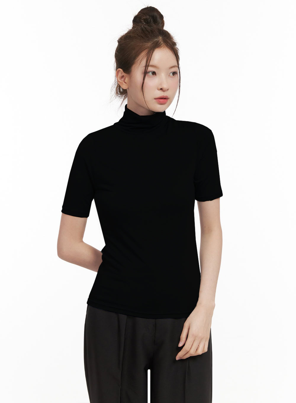 Essential Turtle Neck Short Sleeve Top IF505