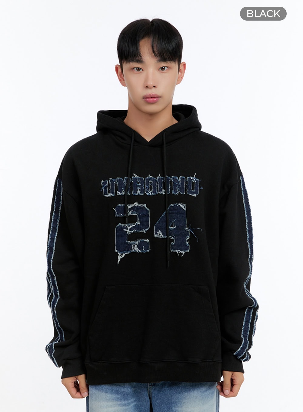 Men's  Cotton Patchwork Hoodie  IS412