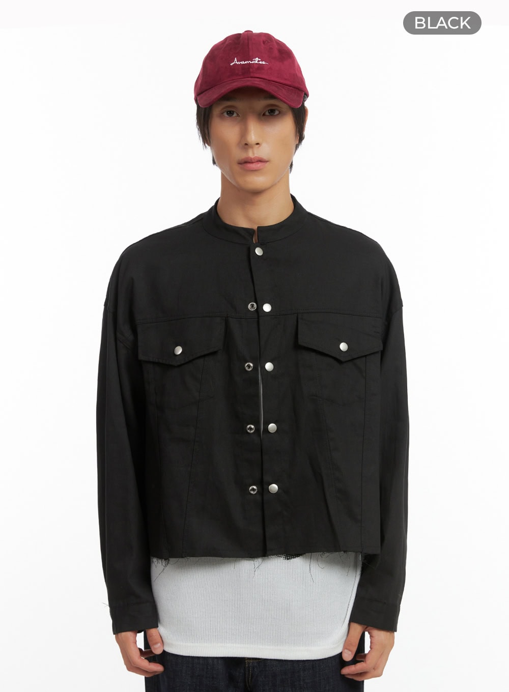 Men's Cotton Buttoned Trucker Jacket IO402