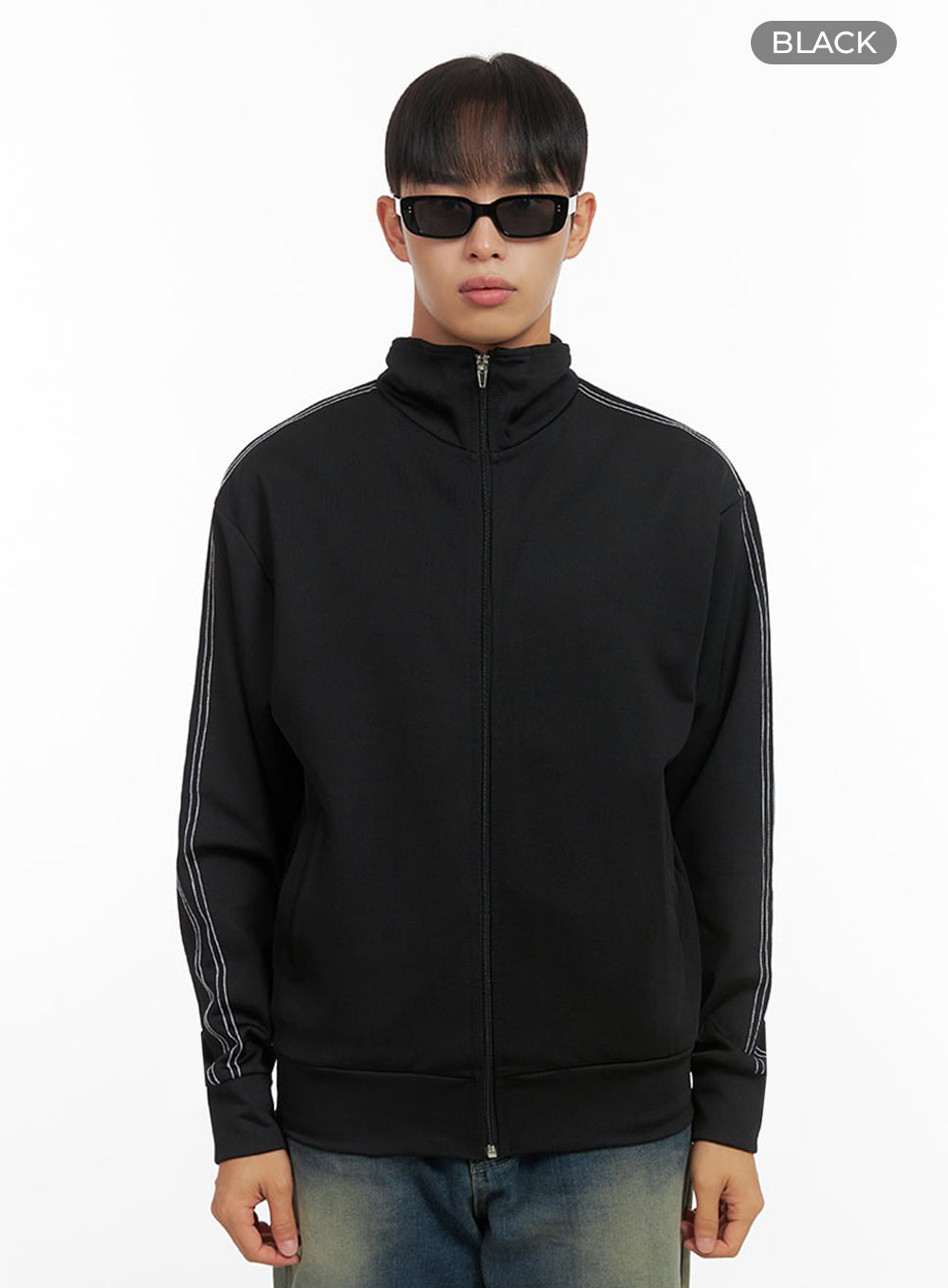 Men's Zip Up Turtleneck Track Jacket IO420