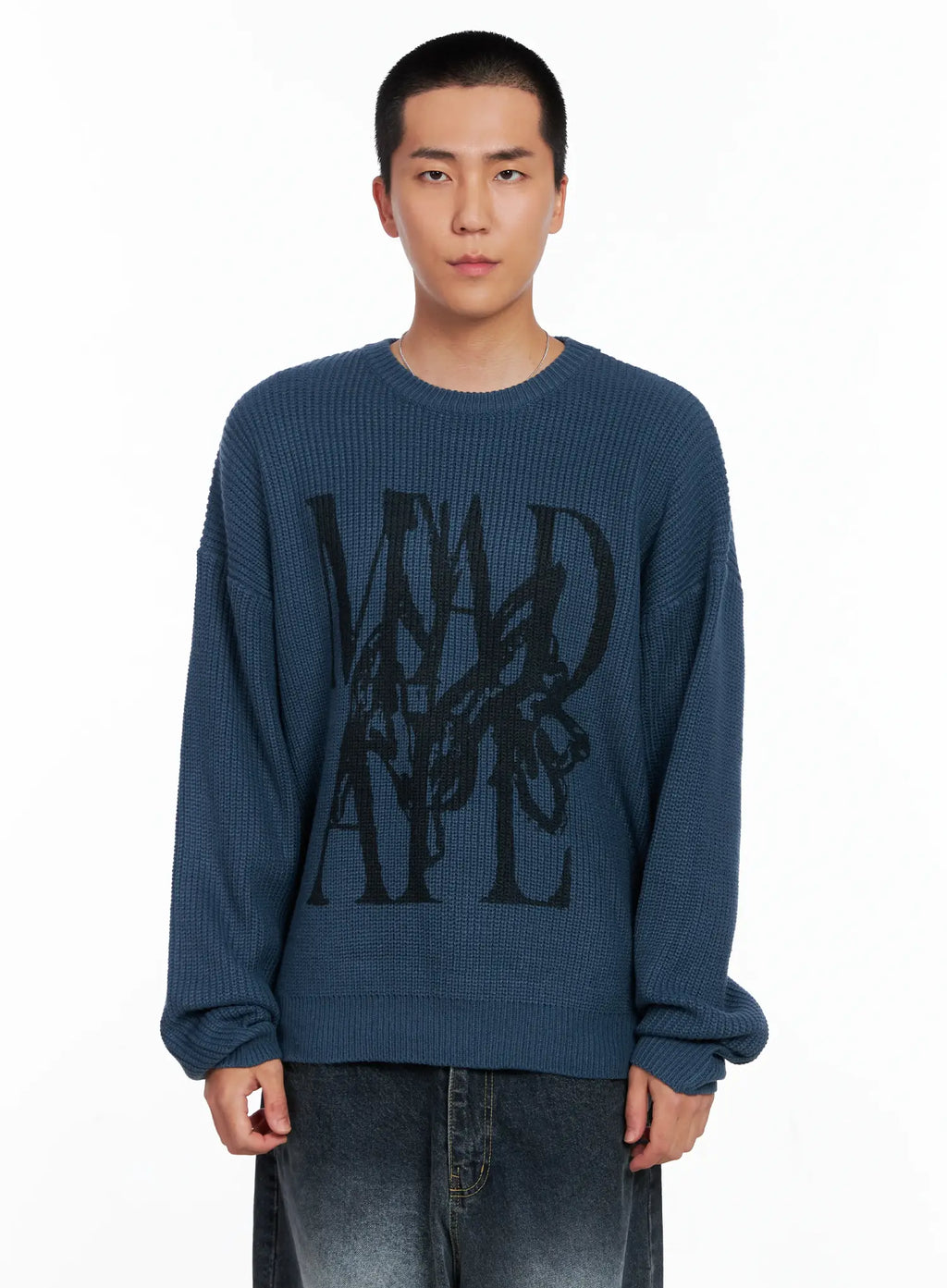 Men's Graphic Knit Sweater IS509