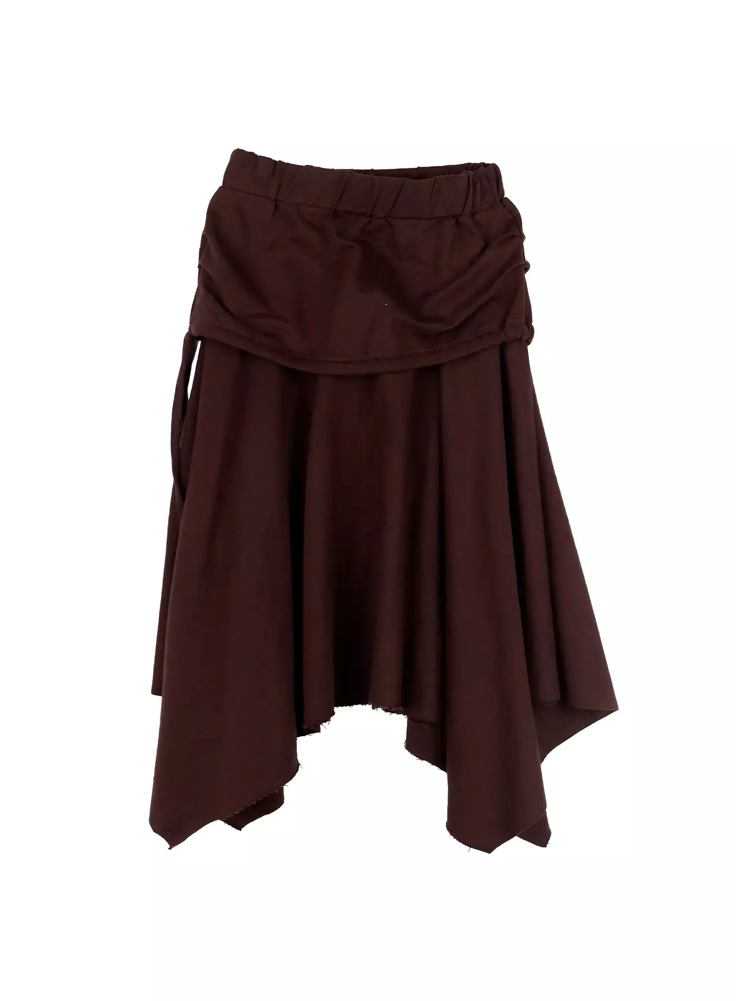 Layered Shirring Asymmetrical Skirt CO517