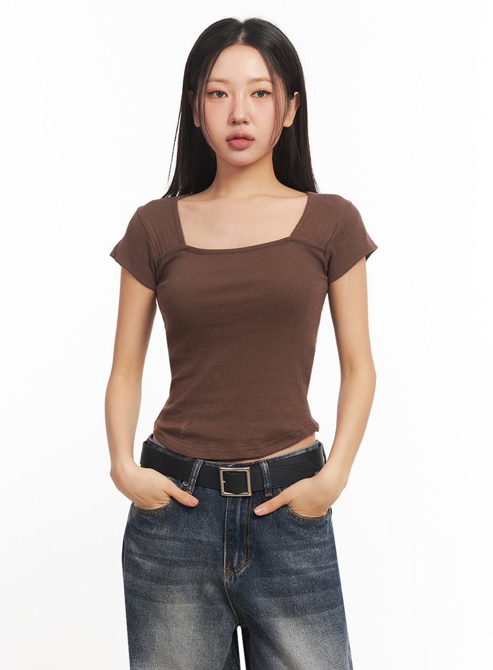 Essential Square-Neck Crop Top IA524