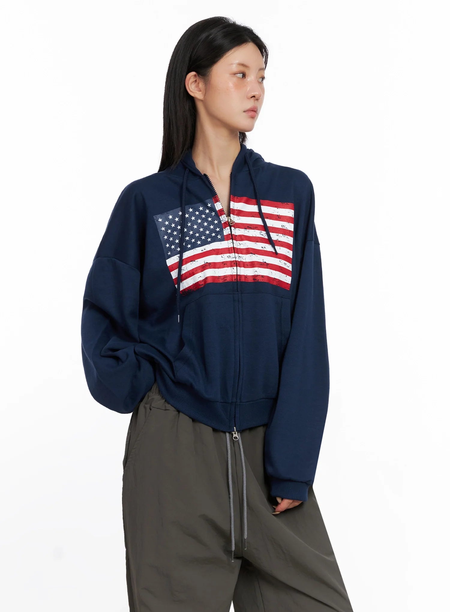 American Flag Zip-Up Hoodie IS515