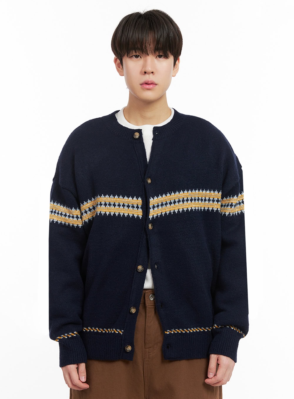 Men's Nordic Loose-Fit Cardigan IJ517