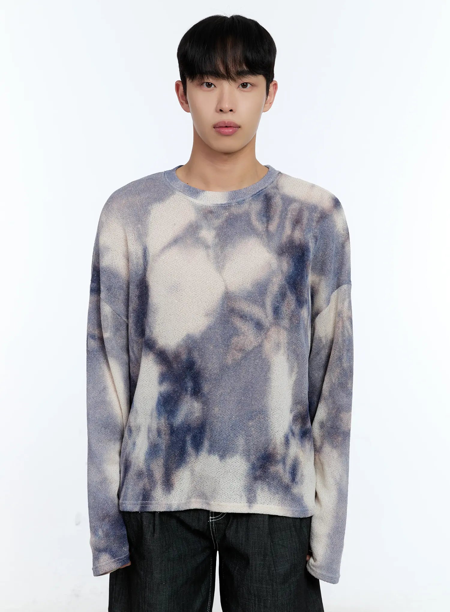 Men's Galaxy Gradient Knit Long Sleeve Tee IL517