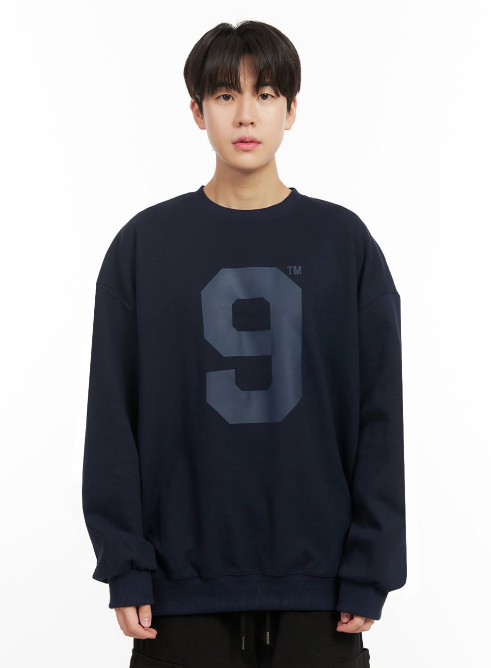 Men's Oversized 9 Graphic Crew Neck IJ517