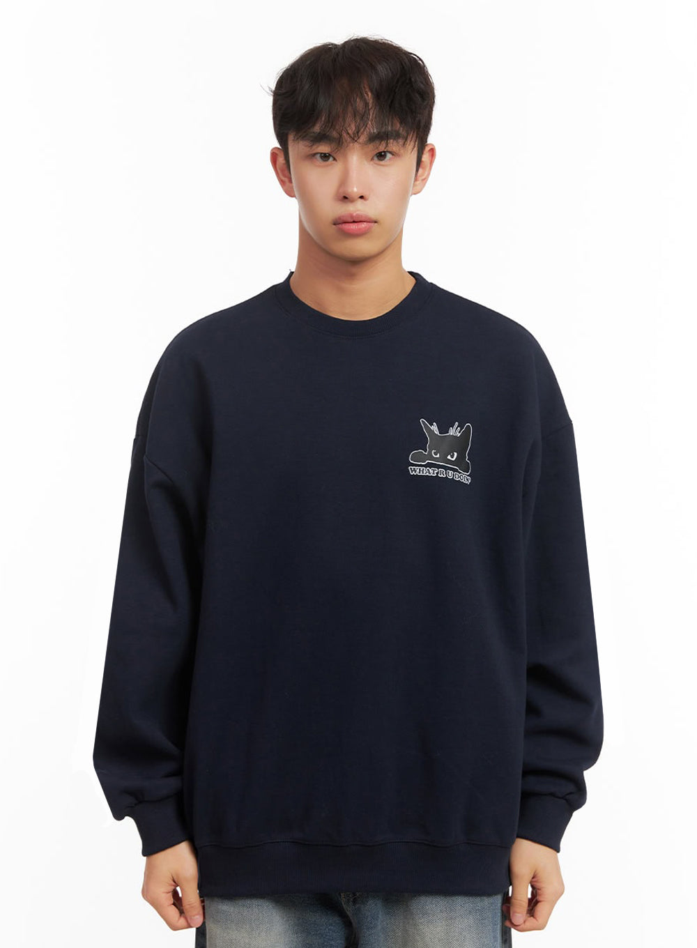 Men's Long-Sleeve Oversized Sweatshirt ID427