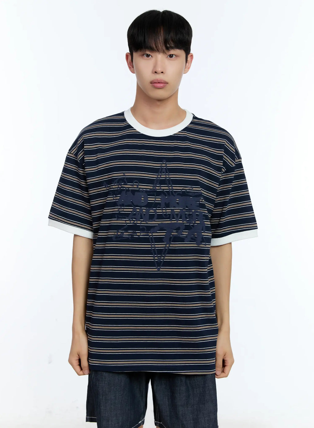 Men's Star Contrast Stripe Tee IL517