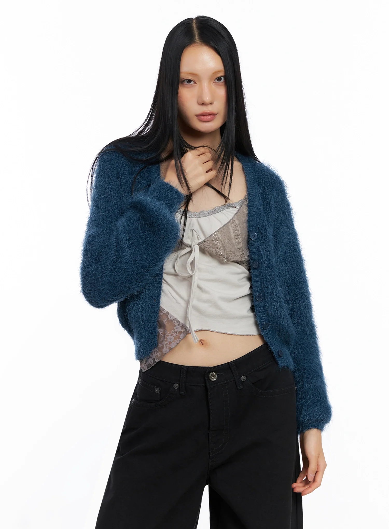 Soft Knit Buttoned Cardigan CO517