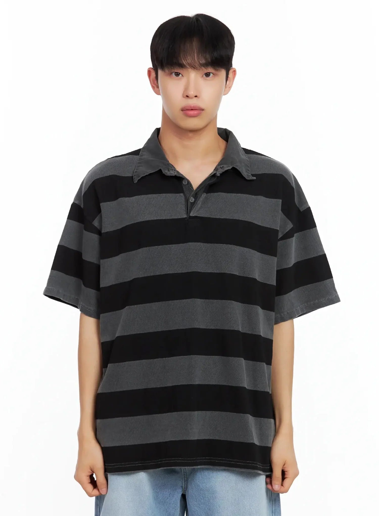 Men's Striped Polo Shirt IL516