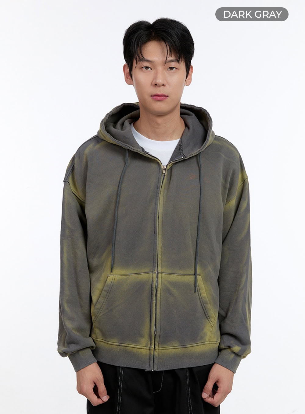 Men's Vintage Washed Hoodie Jacket IG427