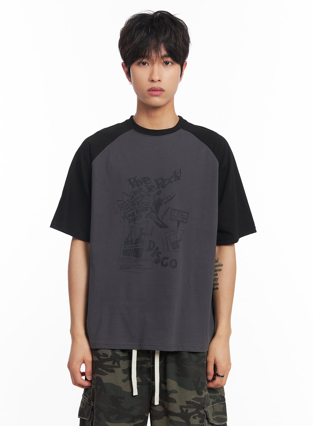 Men's Disco Graphic Raglan T-Shirt IY508