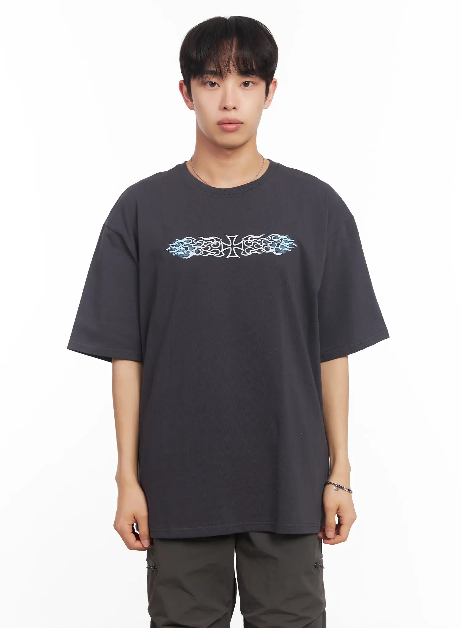 Men's Round Neck Graphic Tee IU518