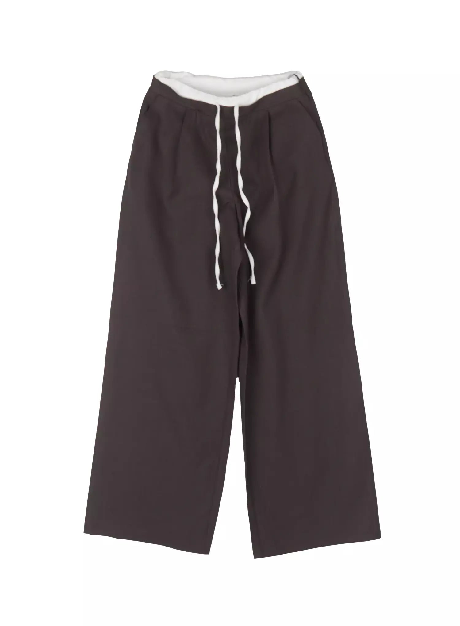 Layered Pintuck Wide-Leg Pants IU512