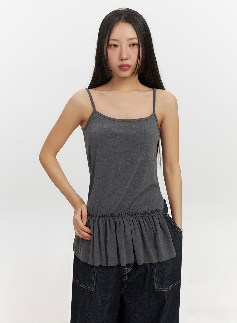 Ruffle Layered Camisole Top IF510