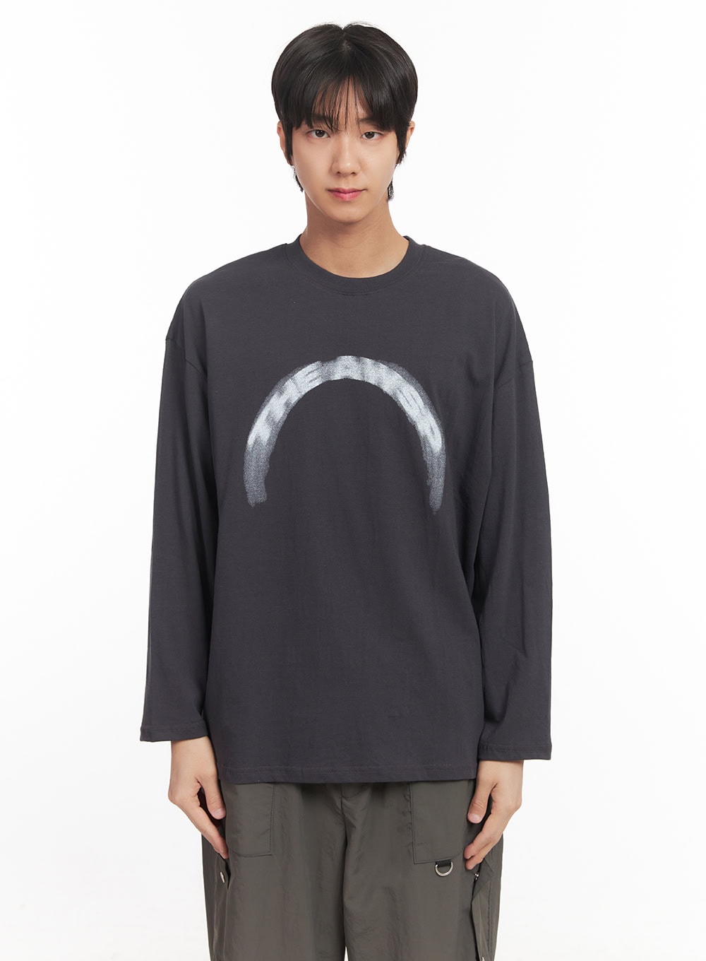 Men's Graphic Cotton Long Sleeve Shirt IA510