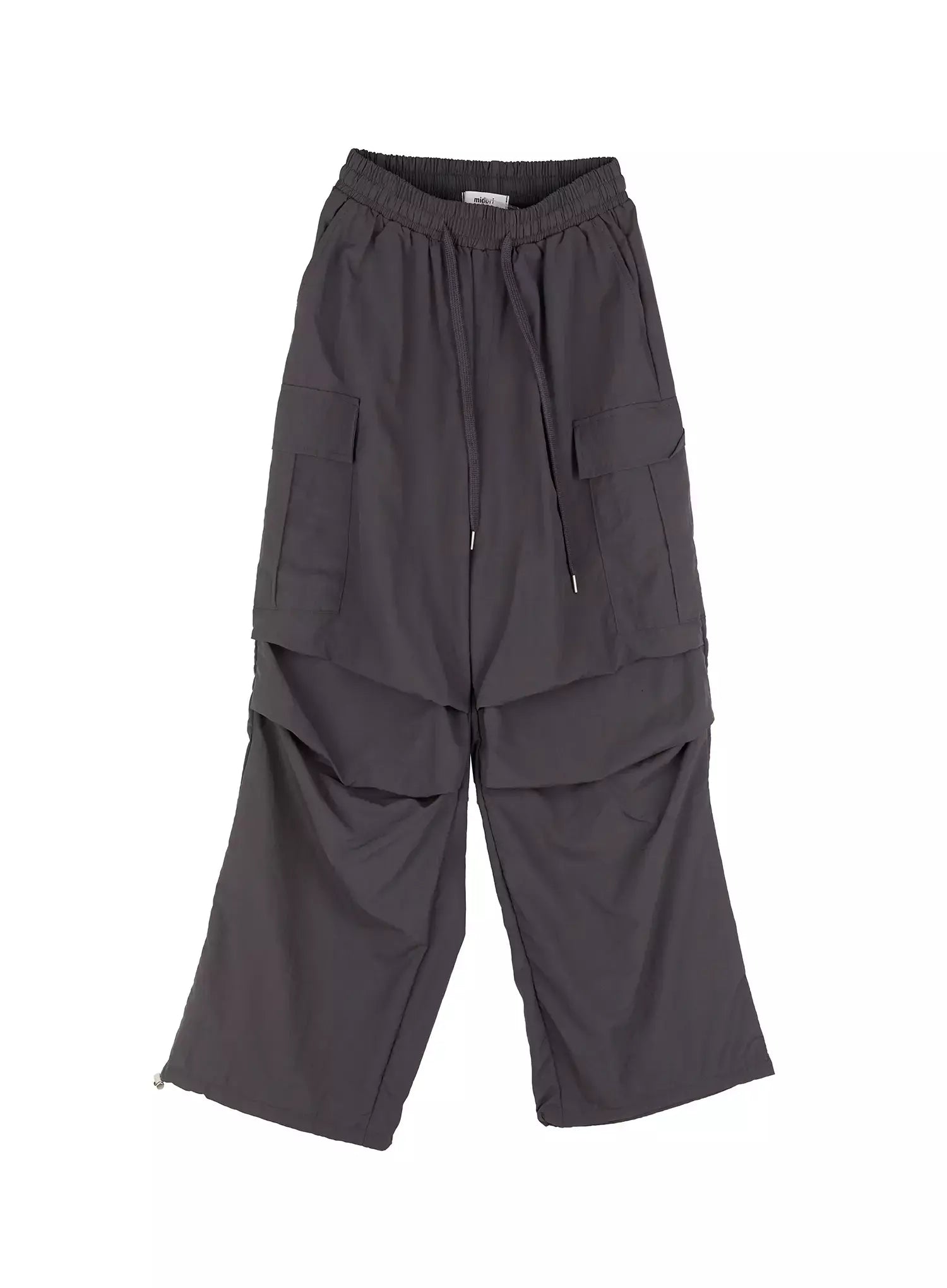 Black Utility Wide-Fit Cargo Pants IC503