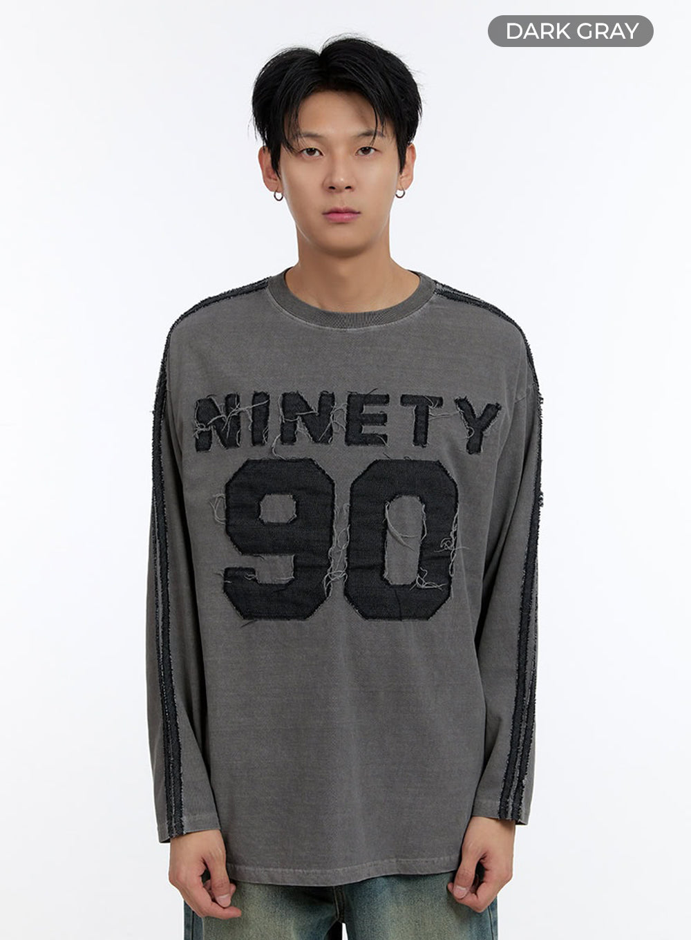 Men's Patchwork Round Neck Long Sleeve Shirt IO428