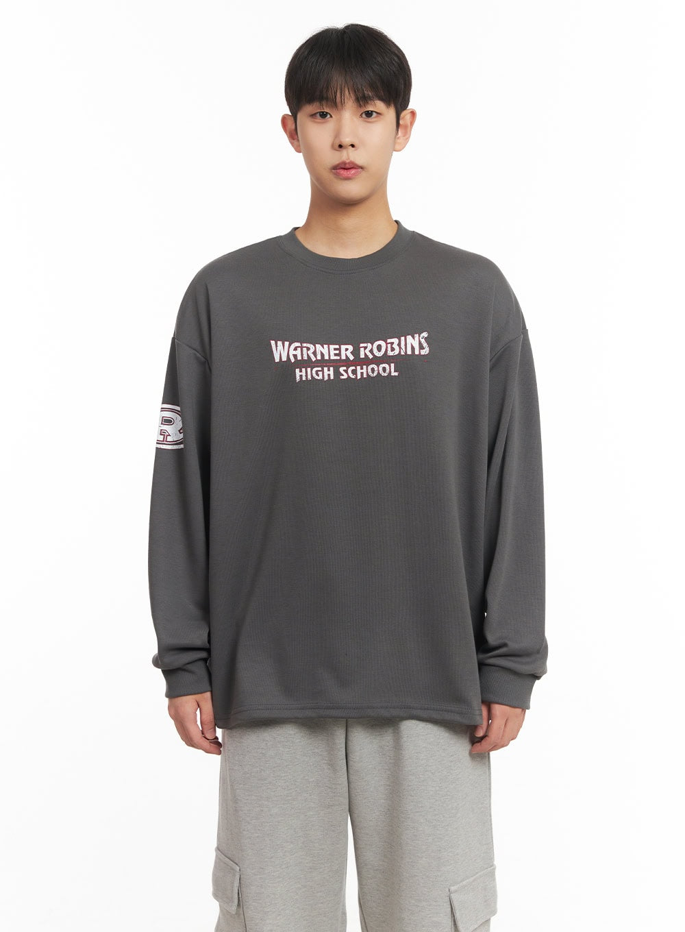 Men's Graphic Oversized Long Sleeve Tee IM517