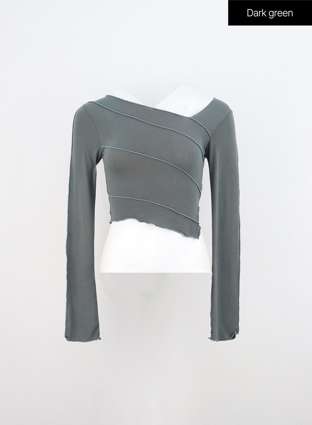 Slim Fit Long Sleeve Crop Tee IN310