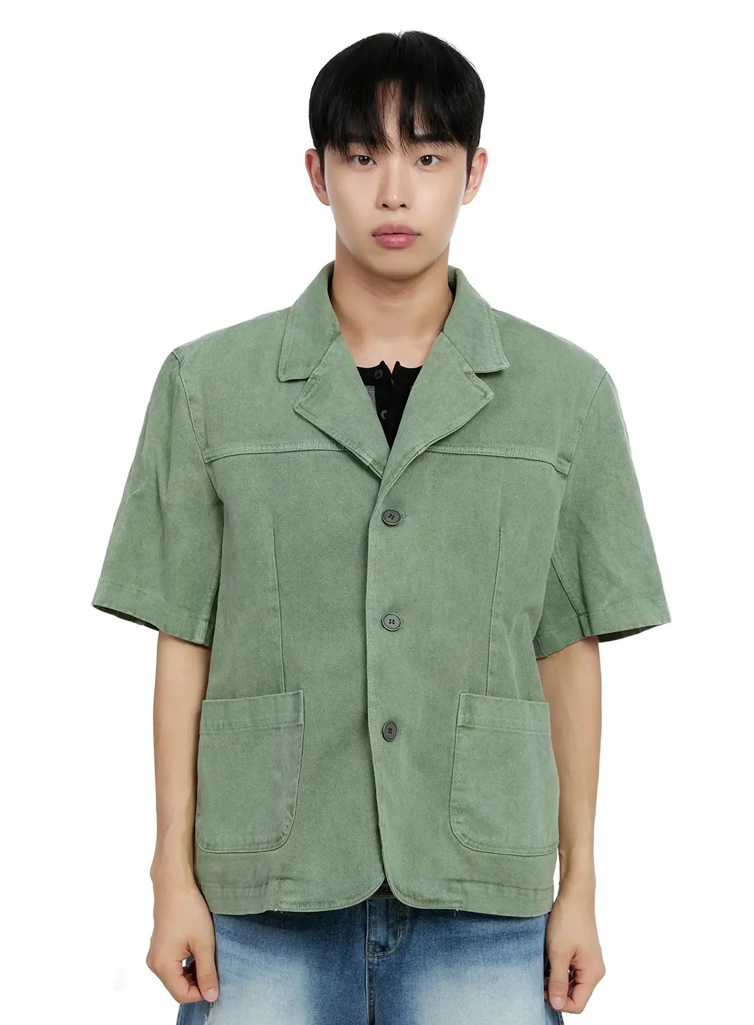 Men's Short-Sleeve Button-Up IG520