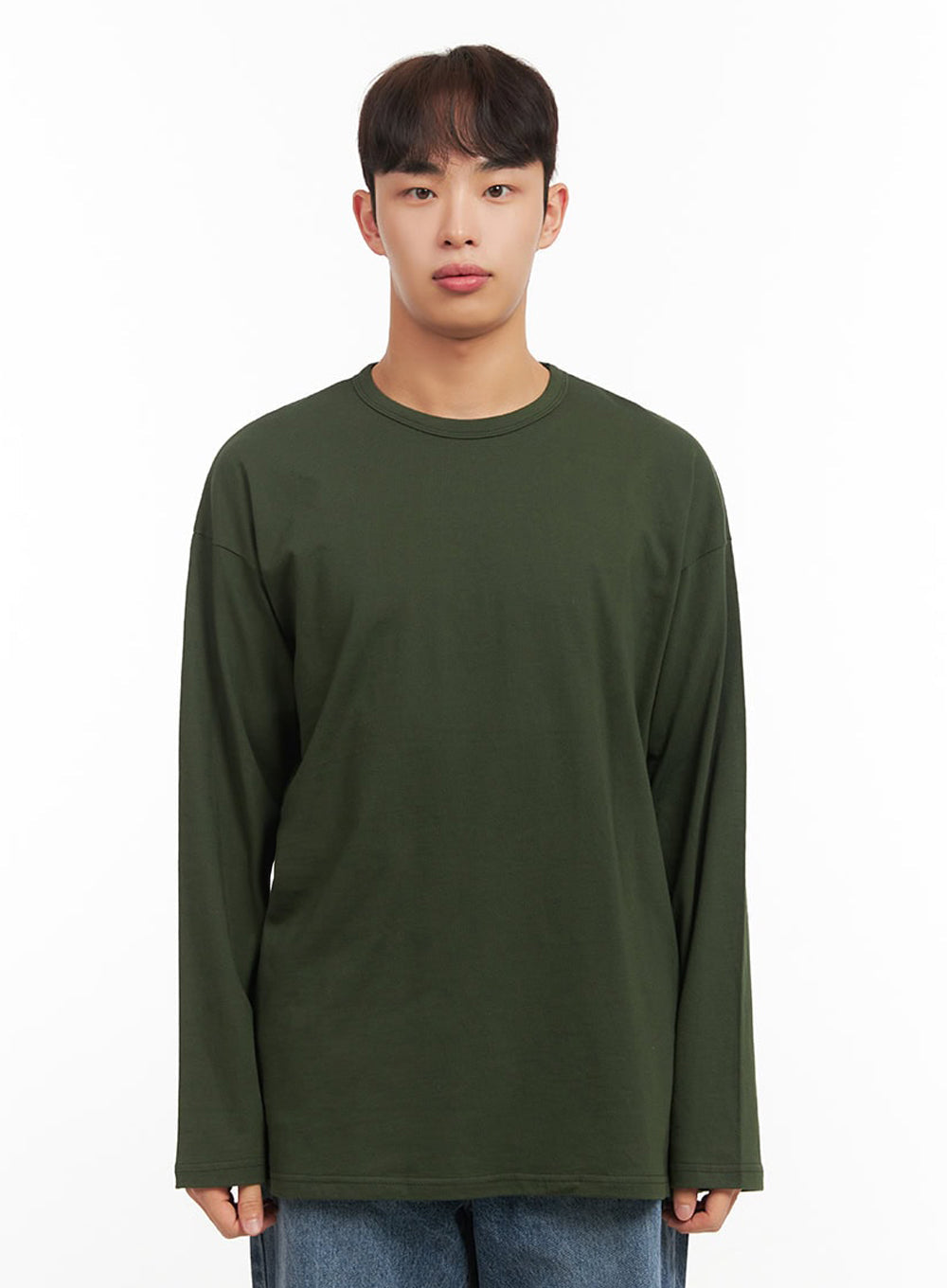Men's Essential Oversized Long-Sleeve T-Shirt IF517