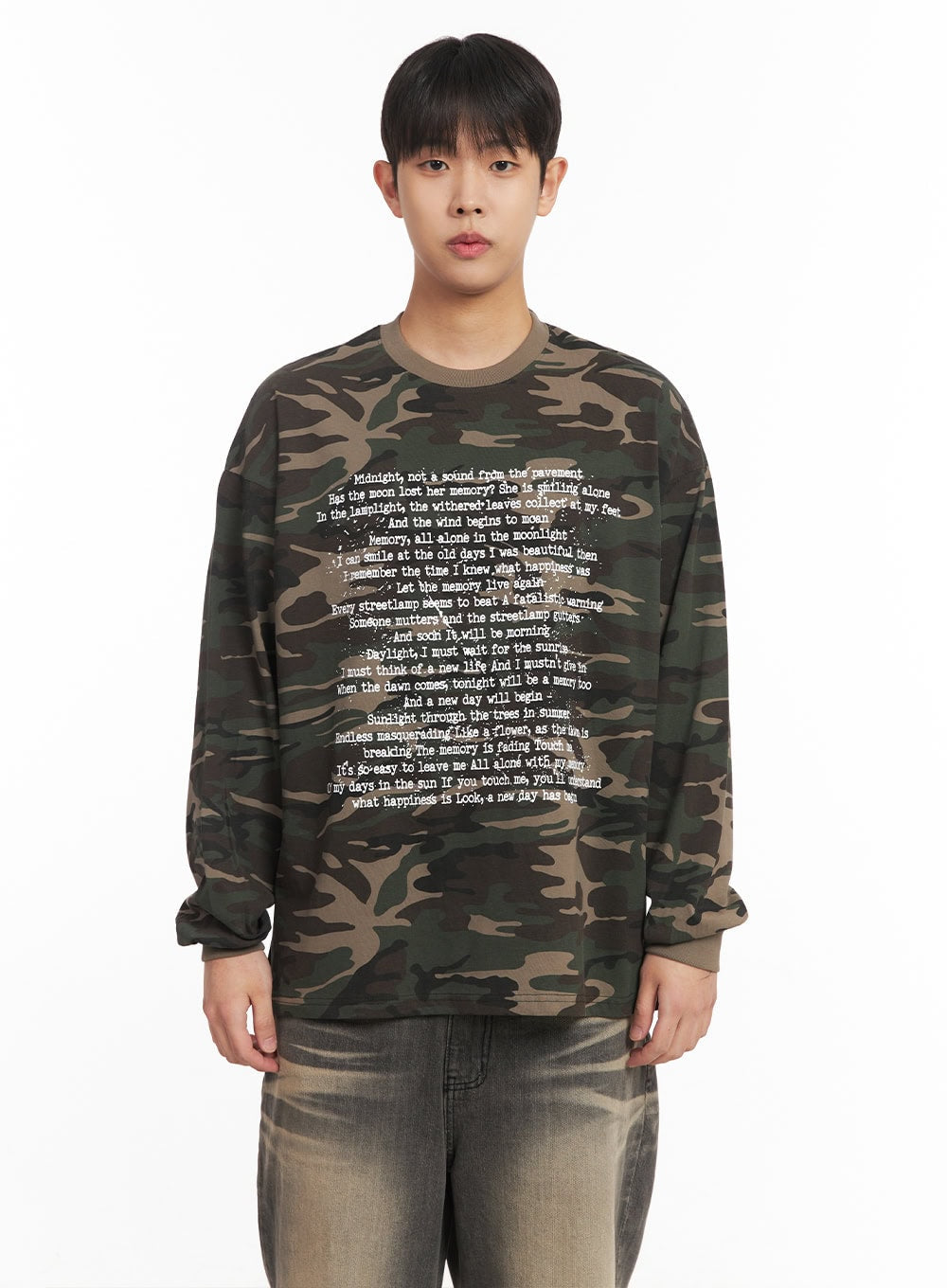 Men's Graphic Camo Long-Sleeve Top IM514