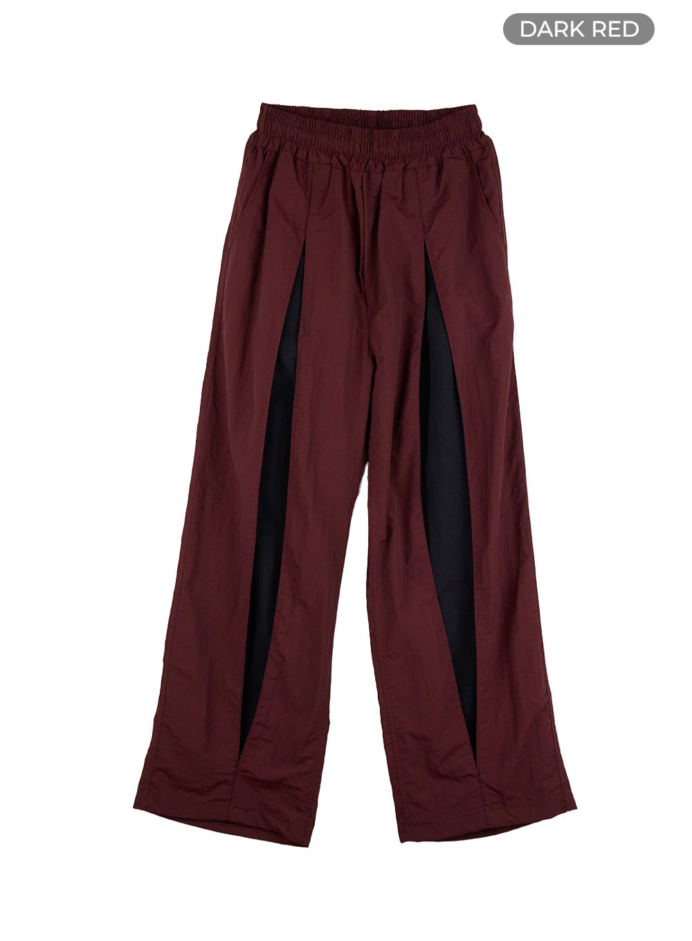Men's Banded Mixed Color Nylon Wide Pants IS413