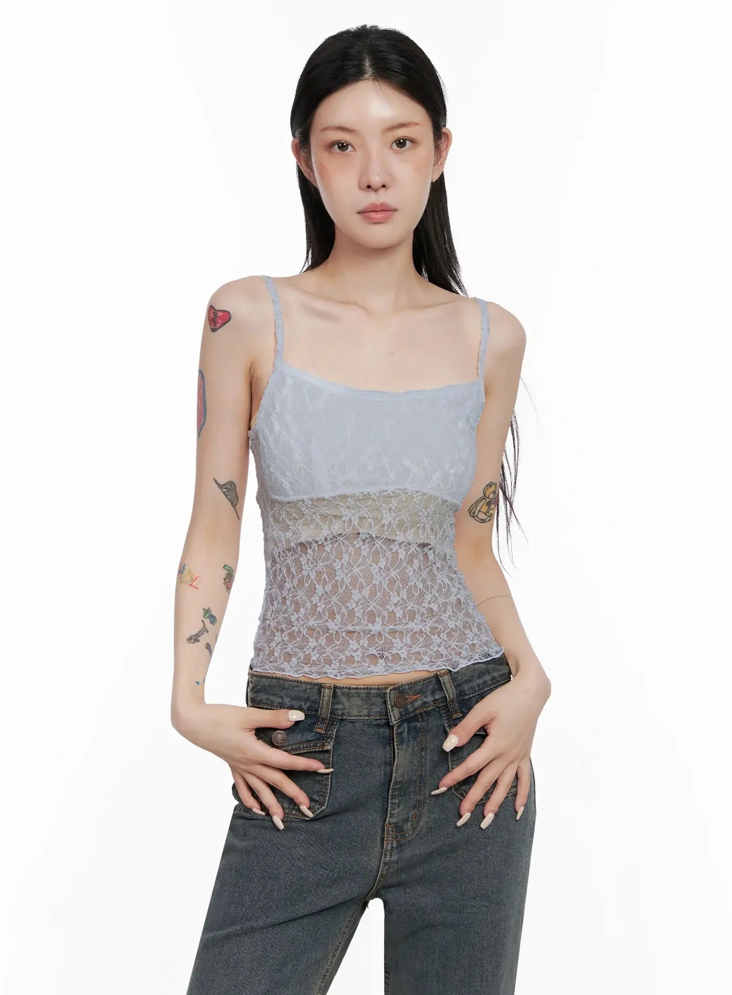 Lace Detail Cami Top IS508