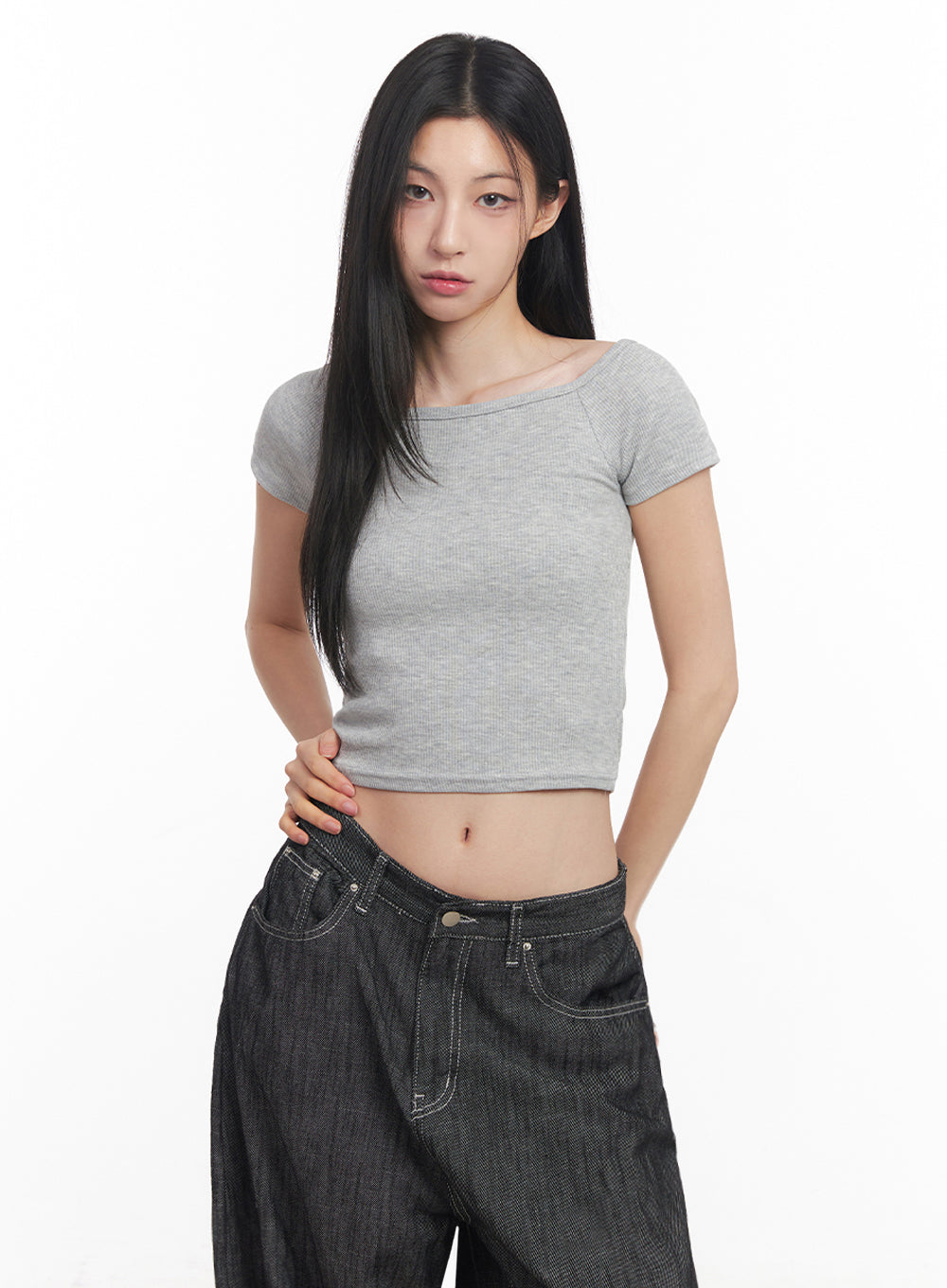 Boatneck Cropped Tee IY516